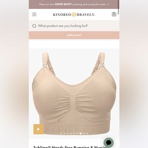 NWT KINDRED BRAVELY nursing/pumping tan bra